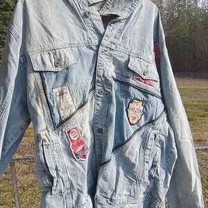 Vintage Paco Jeans Denim Jacket with Patches L